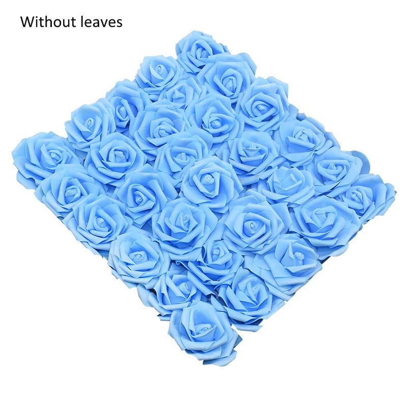 25Heads 8CM Artificial PE Foam Rose Flowers Bride Bouquet Flower For Wedding Party Decorative Scrapbooking DIY Flower