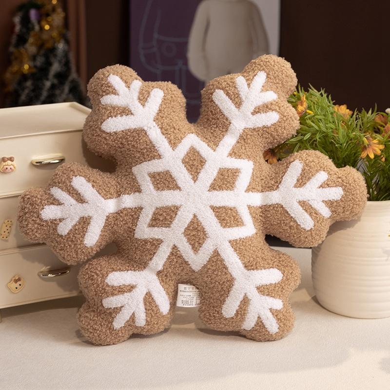 

Christmas Soft Stuffed Pillow Cushion Winter Snowflake Plush Toy Dolls Merry Christmas Decors Kid Gifts Happy New Year 20CM