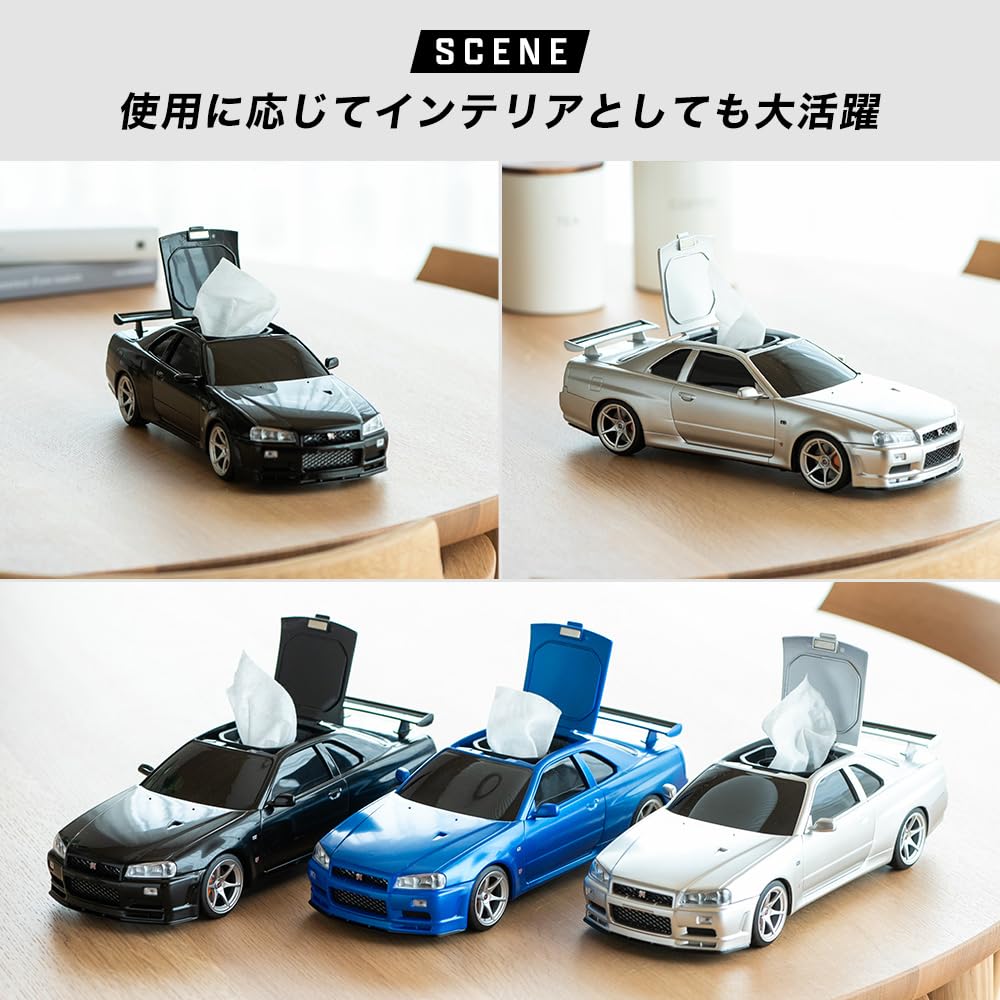 Wet Tissue Case Skyline GT-R (BNR34) (Purple)