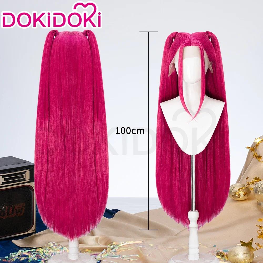 Nová Rumi Zoey Mira Paruka s krajkou vpředu DokiDoki Dámská Halloweenská Paruka 120cm Dlouhé Vlasy Rumi Cosplay Nehty Zoey Klobouk Zdarma W