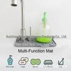 Dual-Sided Silicone Sink Mat: Splash-Proof, Quick-Dry, Kitchen & Bathroom Faucet Baffle.