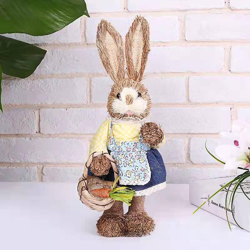 Easter Bunny Cattail Rabbit Ornaments - Home, Mall, and Garden Decor