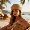Weave Straw Pillbox Hat Elegant Medicine Box Hat Fashion Straw Beret Hat  Summer Wear