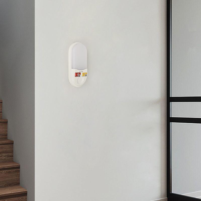 LED Fire Emergency Wall Light with Motion and Sound Sensor for Corridor Evacuation During Power Outages