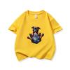 Kids Cotton T Shirt Adorable Pocket Staffordshire Dog Pattern Print Crew Neck Short Sleeve Tee Casual Boys Girls Summer Tops