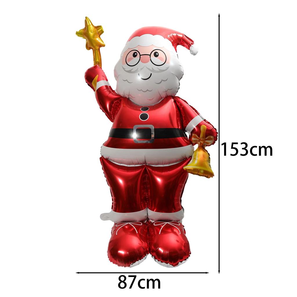 Große Stehende Ballons Weihnachtsthema Weihnachtsmann Weihnachtsbaum Schneemann Lebkuchenmann Aluminiumfolienballon Neujahrsparty Deko