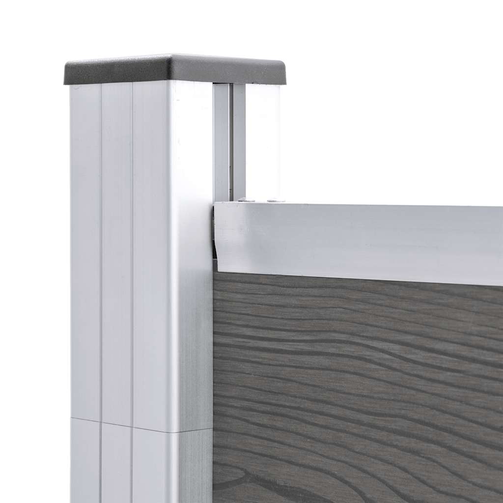 WPC Garden Fence 175 X 186 Cm Grey