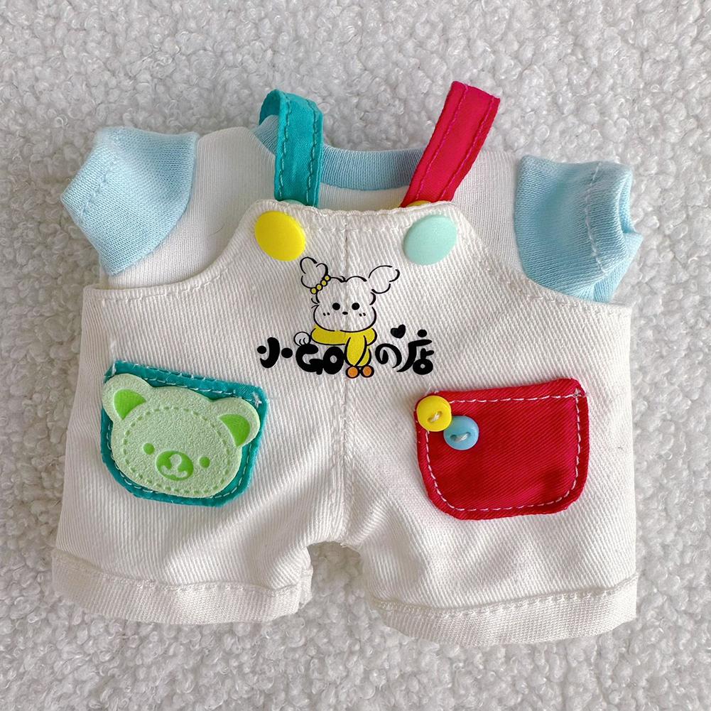 For 17cm Labubu Doll Clothes Fashion Clothes Overalls Doll Clothes Color Match Shorts Dolls Accessories Cute Decoration Little Clothes