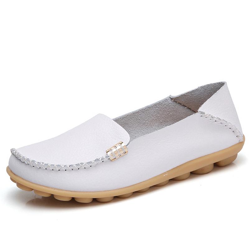 fashion Women Shoes Soft Leather Zapatos Mujeres Their Flat Shoes Women Slip On Loafers Women's Comfortable Causal Flats Female Footwear