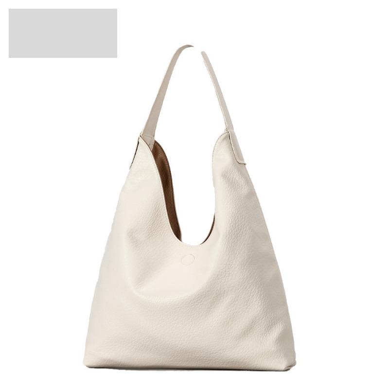 Geantă găleată de umăr unică de înaltă calitate Geantă stil simplu și relaxat Tote din piele moale cu capacitate mare