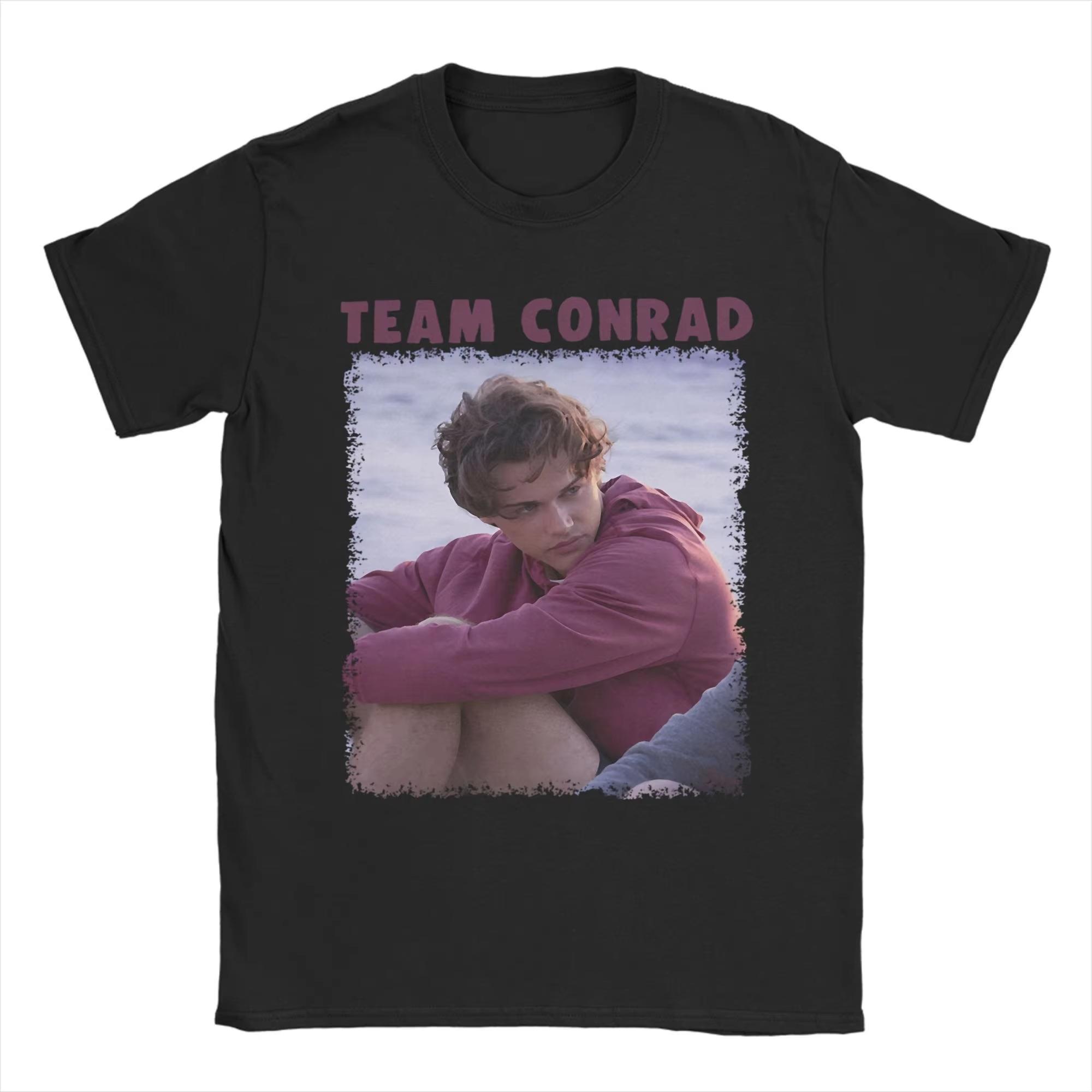 

Конрад Фишер Бутлег Футболка Лето, когда я стала красивой Футболки Футболка с коротким рукавом Пляжная 100% хлопок Круглый вырез Смешная одежда 4XL