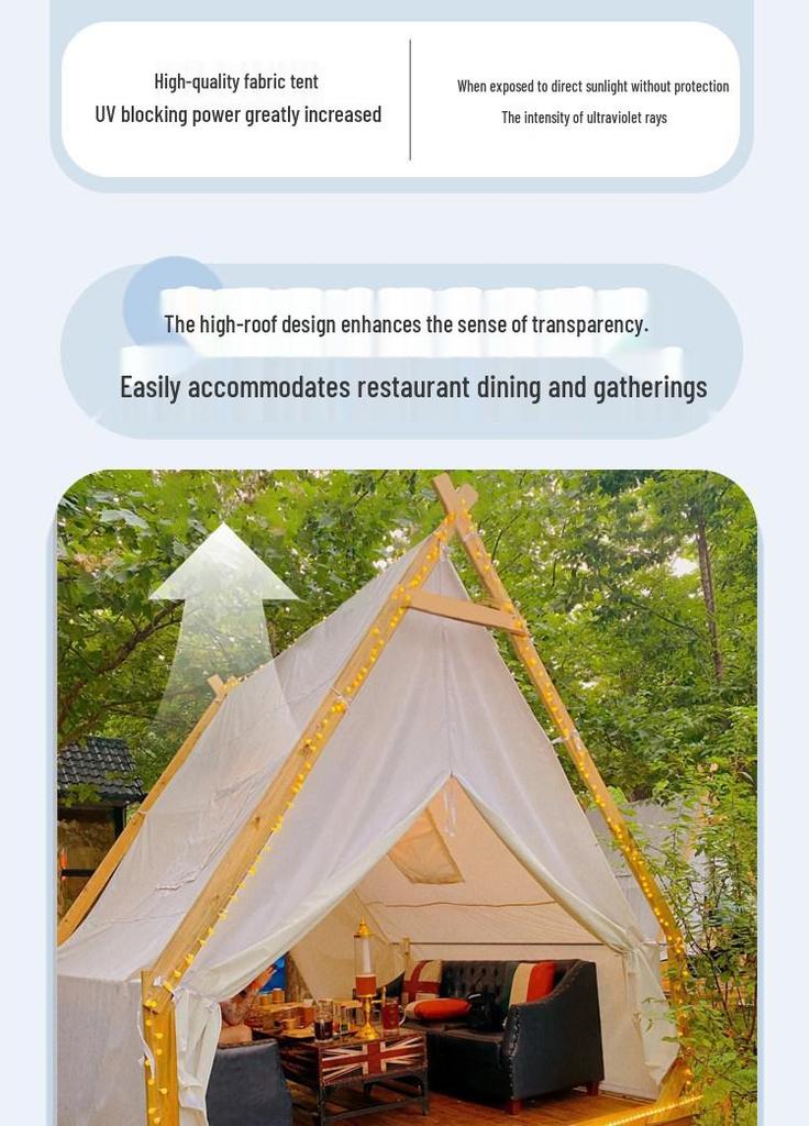Three-Person Rainproof BBQ Dining Tent for Outdoors & Indoors