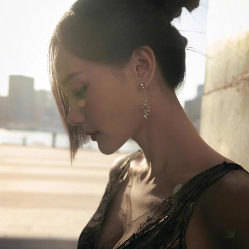 Crown Water Drop Tassel Earrings Light Luxury High-end Earrings Long Elegant Earrings