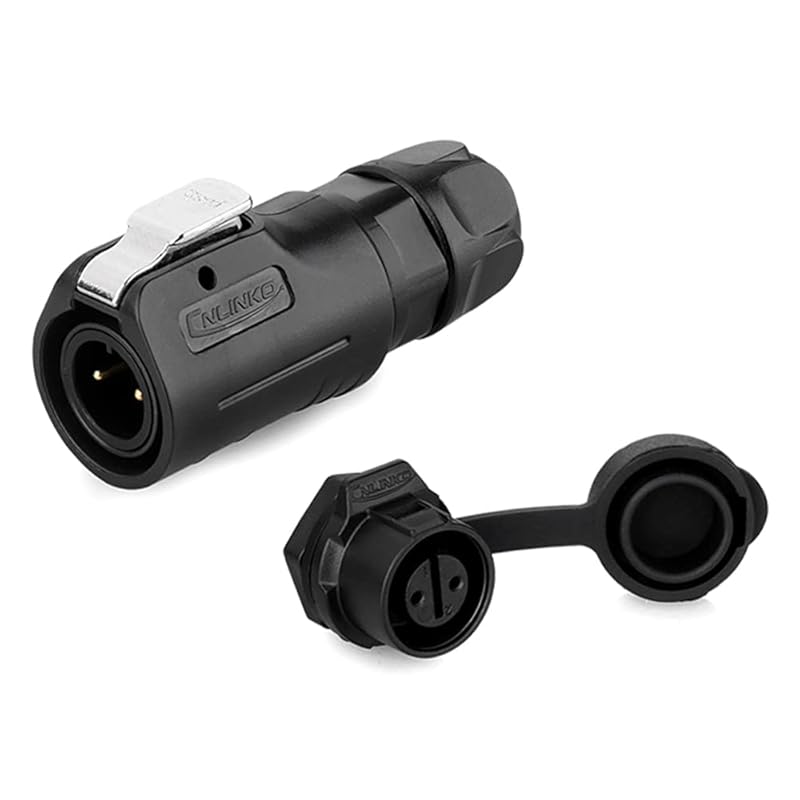 CNLINKO LP-12 IP68 Industrial Waterproof Connector Quick Plug Circular Connector PBT Plastic Shell Aviation Connector M12 2-8 Pin Thread Socket (4