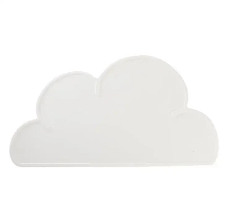 

Cloud Shape Placemat Kids Plate Mat Silicone Table Pad Waterproof Heat Insulation Home Kitchen Pads Placemat for Dining Table S белый
