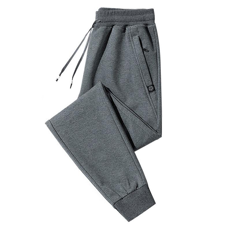 Herrenhosen Herbst/Winter Thermohose Locker geschnitten Gerades Bein Herrensporthose Lässig mit Bündchen Lange Hose