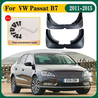 4 ST Bilskärmar För Volkswagen VW Passat B7 2011~2015 Stänkskydd Stänkskärmar Fram Bakre Skärmar Biltillbehör
