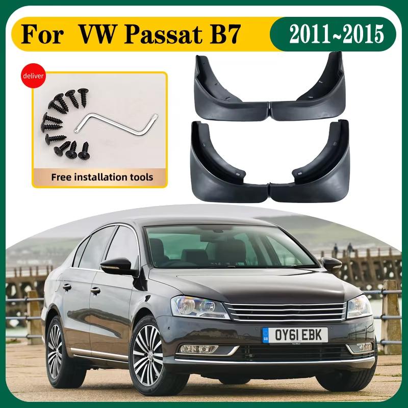 

4 PCS Car Mudguards For Volkswagen VW Passat B7 2011~2015 Anti-splash Mud Flaps Splash Guard Front Rear Fenders Car Accessories