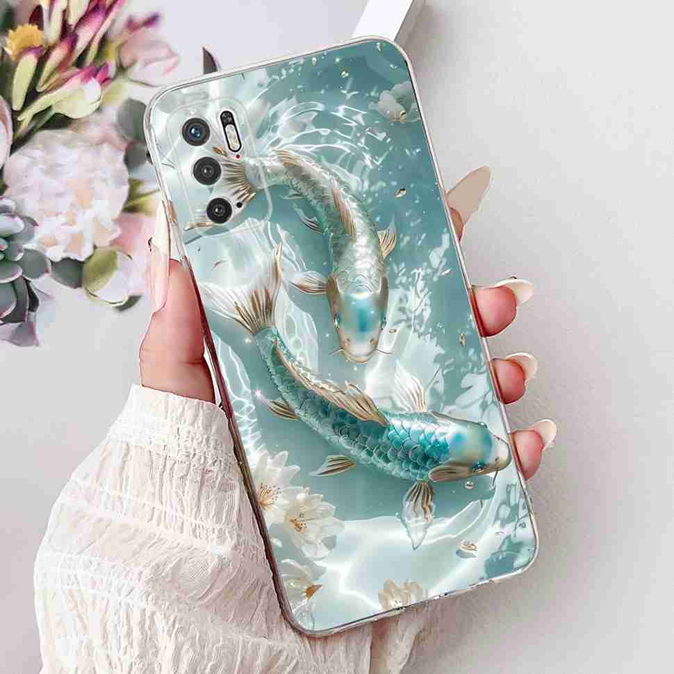For Redmi Note 10 5G Case Fashion Rose Bow Soft Silicone TPU Back Cover For Xiaomi POCO M3 Pro 5G 6.5" Shockproof Phone Cases