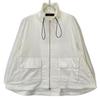 Munich  White Stretch Cotton Pique Bag Flared Blouson Jacket S whiteUsed