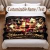 Cards Casino Theme Soft Blanket Personalized Custom Name Text Print Warm Blanket Home Sofa Bedroom Decor
