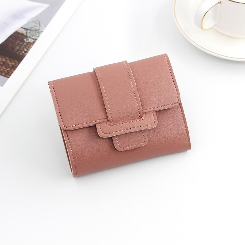 Korean Style Women's Tri-fold Candy Color Wallet & Coin Purse