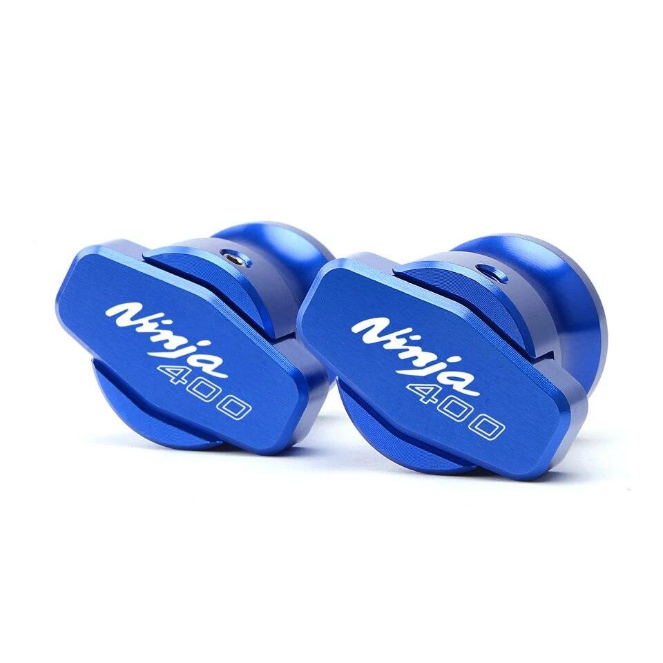 

8 мм мотоциклетные алюминиевые катушки маятника с ЧПУ, винты для задней стойки, ползунки, аксессуары для Kawasaki Ninja 400 2018- ninja 400 синий