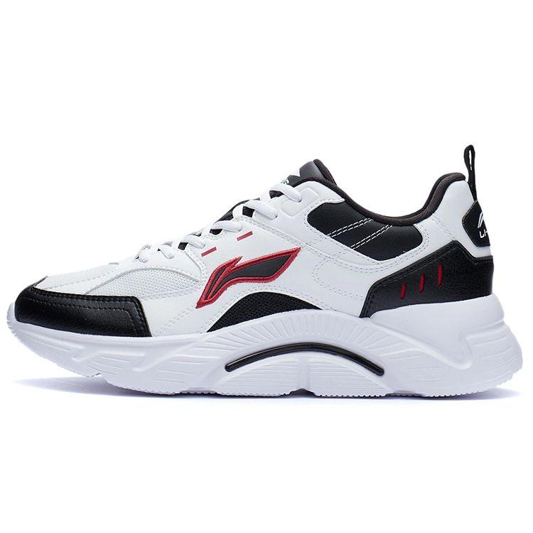 

Кроссовки для бега Li Ning Running Series с нескользящей подошвой, амортизирующие, износостойкие, мужские, черные, белые ARSR057-2