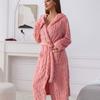 Nuova Moda Casual Elegante da Donna Colore Unito Morbido Peluche Loungewear Accappatoio da Notte Accappatoio Casual per Autunno/Inverno