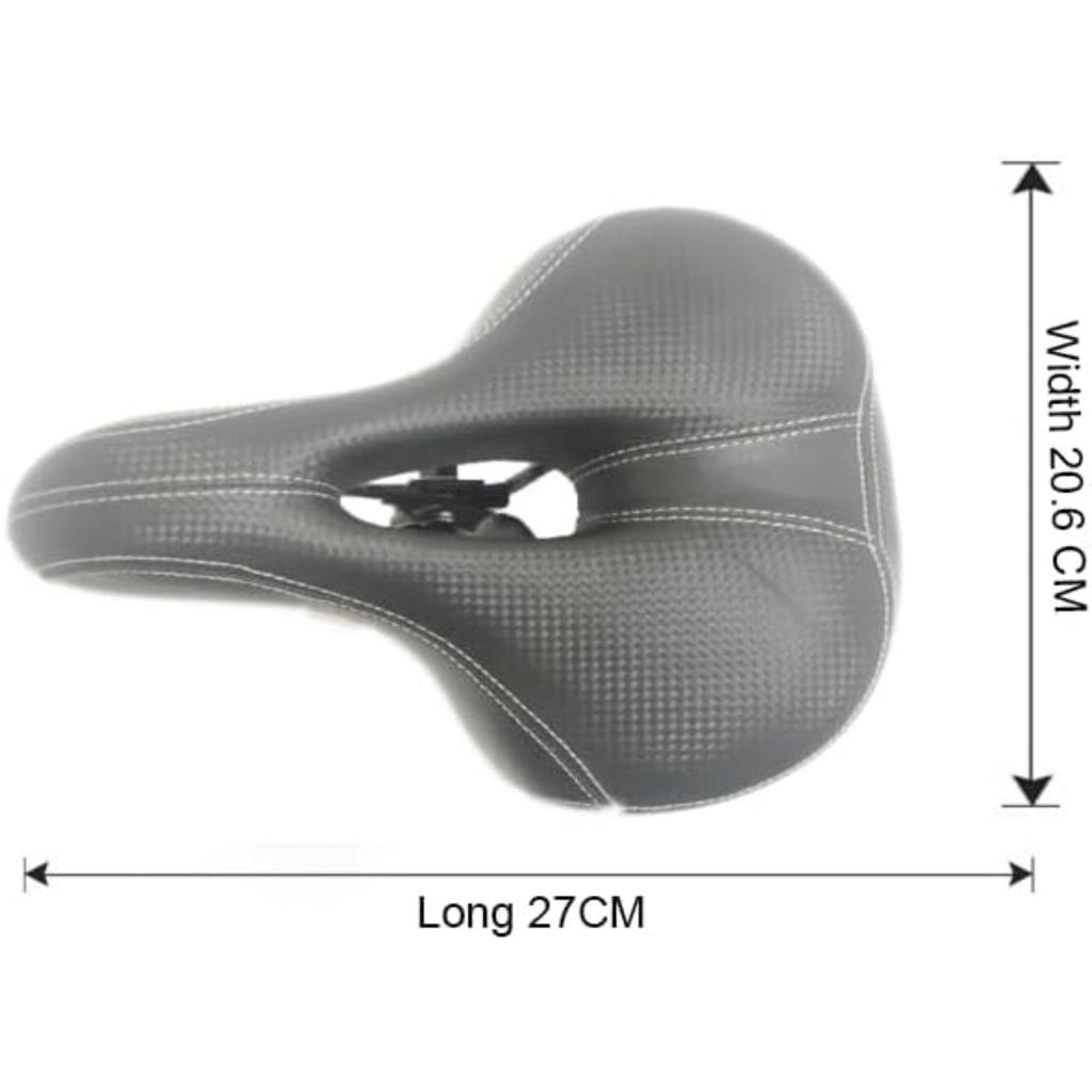Bike Seat Comfort Saddle Dual Spring Designed with Memory Foam Breathable Soft Bicycle Cushion