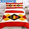 3PCS Belgian Football Association Emblem Bedding Set 2D Printing (Includes 1 Duvet Cover + 2 Pillowcases Coreless), Bedroom decor,Fan gift