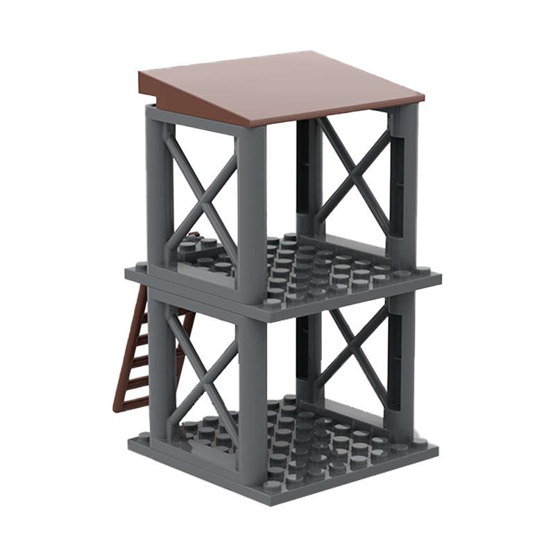 WWII Outpost Sentry Watchtower Military Building Blocks Assembly Set