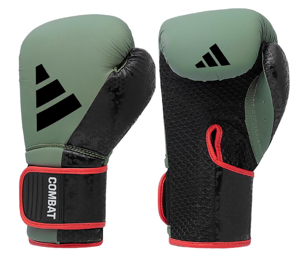 adidas Boxing Gloves Combat 50 ADIC50TG Boxing Gloves Sparring Gloves Kickboxing Orbit FLX3.0 //Adidas (16oz, Green)