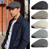 Fashion Winter Beret Hat Thick Warm Casual Newsboy Hat Retro Soft Leisure Visor Cap Men Women