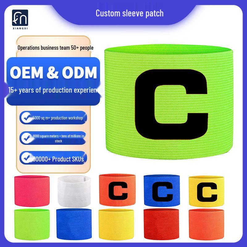 Wow Custom Captain C Armband Velcro Kids' Team Badge for Football Match Training