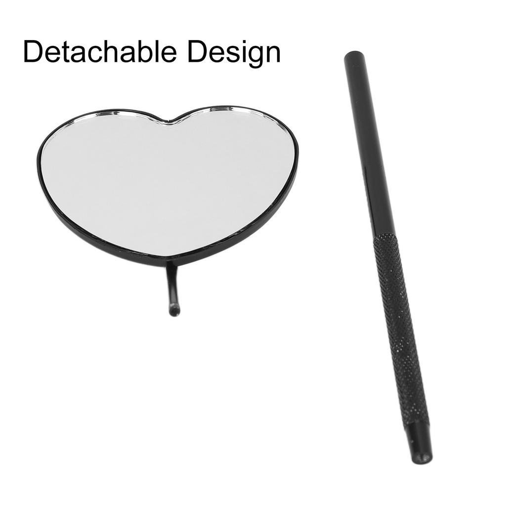 Heart Shaped Lash Mirror Professional Portable Stainless Steel Makeup Eyelash Mirror for Lash Extension