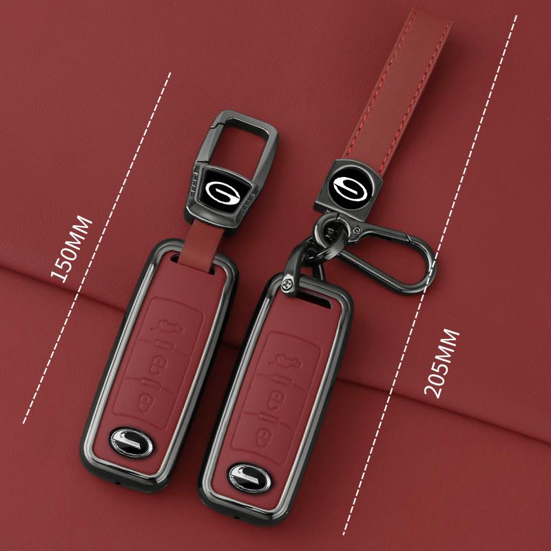 Leather Zinc Alloy Car Key Case For Gac Trumpchi Key Case Gs4 Gm8 Ga3 Ga6 Sgs7 Ga4 Gs5 Gs3 Gs8 Car Remote Key Fob Case