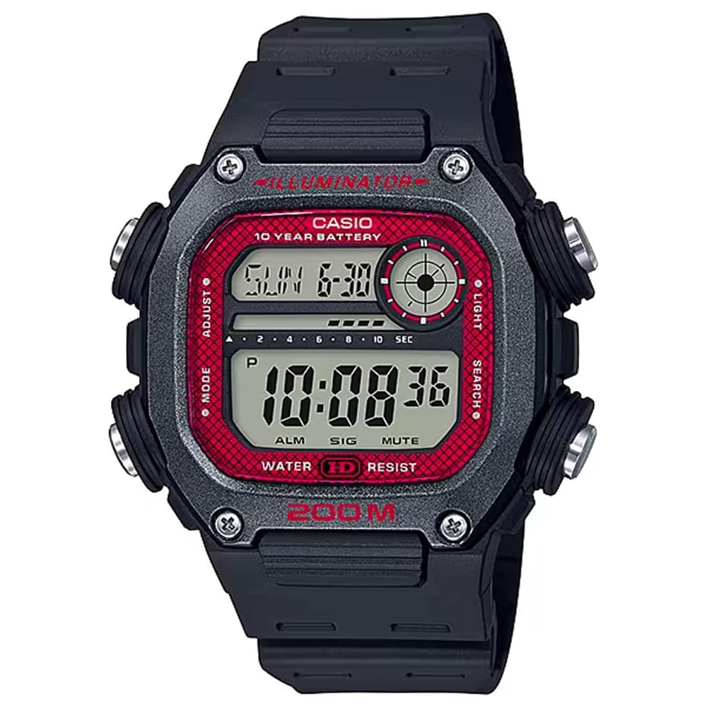 [Casio] CASIO Standard Digital Watch DW-291H-1BV Men s Black x Red (Overseas Model) [Parallel Import]