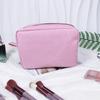 Vintage American Cotton Makeup Bag With Striped Pattern For Travel And Daily Use