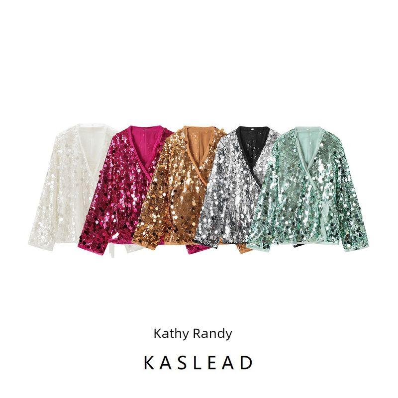 Kaslead New Arrival Women's Clothing Fashion Style Fashion All-Match Beads Decoration Kimono Coat 3736240