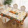 1 Halloween Tablecloth, Pumpkin Twine Halloween Round Tablecloth, Pumpkin Spider Web Spider Bat Pattern