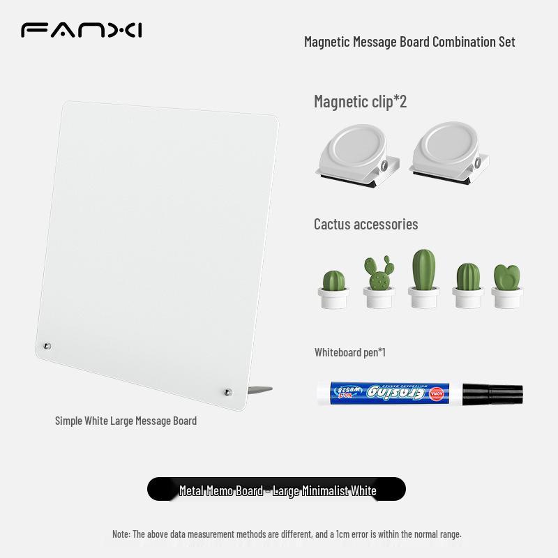 Magnetic Desktop Blackboard Memo Board - Erasable & Free-Standing for Office Use