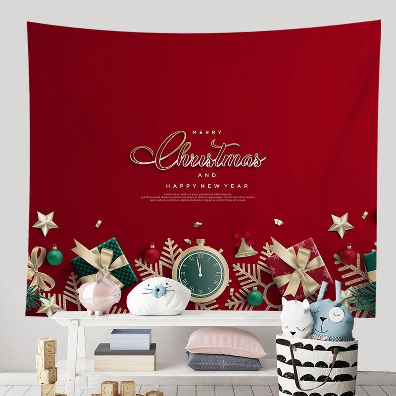 С Рождеством красный с Новым годом гобелен фон спальня гостиная персонализированная — фото 17