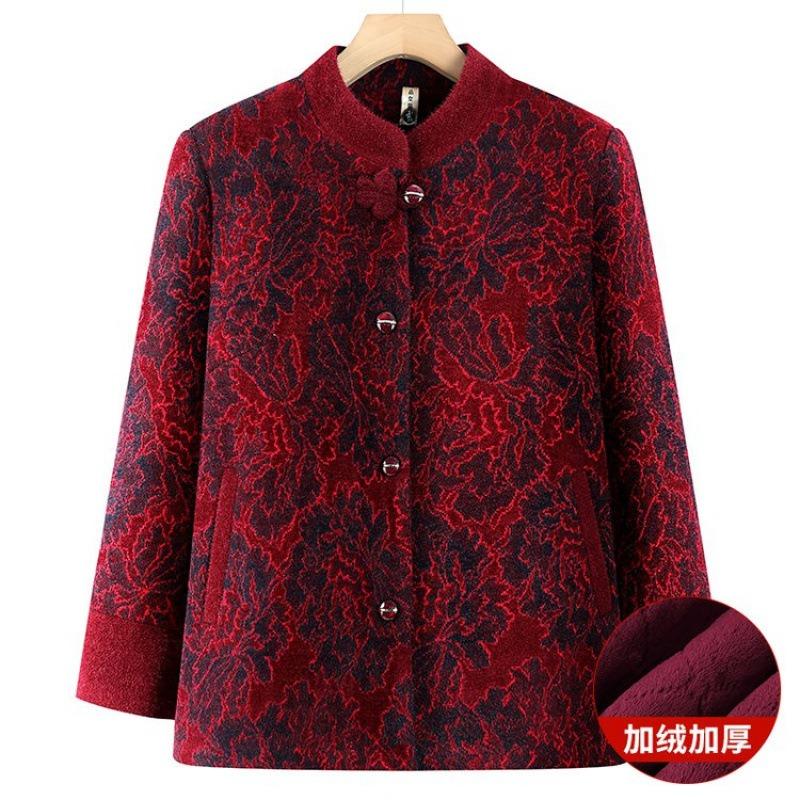 Winter Coat 0 Old Lady Fleece Thickened Top Warm Clothes Women