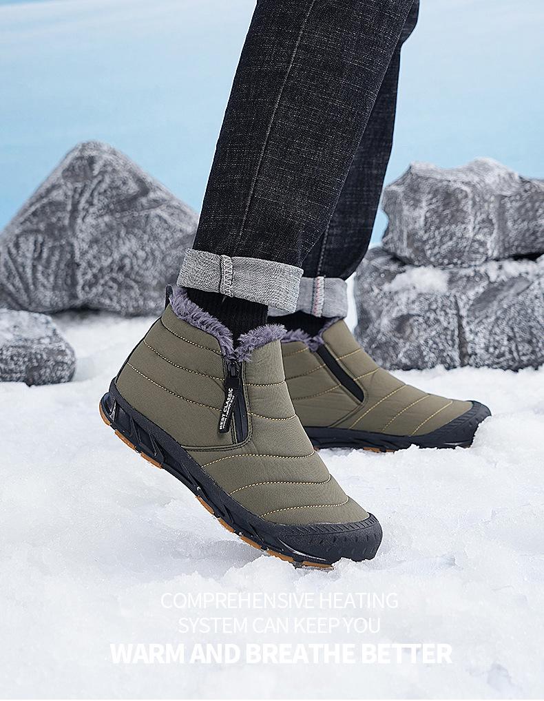 Unisex Winter Snow Boots - Warm, Non-slip, Mid-top, Velvet-lined