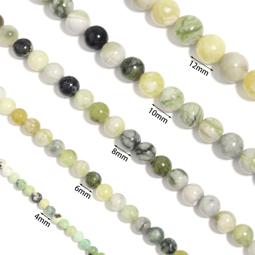4/6/8/10/12mm Natural Australian Jade Stone Beads Green Round Gem Loose Beads For Jewelry Making DIY Necklace Bracelets Supplies