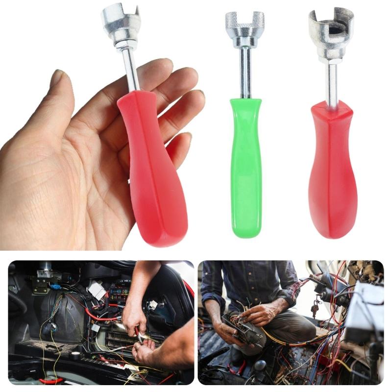 Universal Brake Spring Compressor Tool with Plastic Handle Brake Shoe Installer Tool 145mm for Car Drum Brake Repair