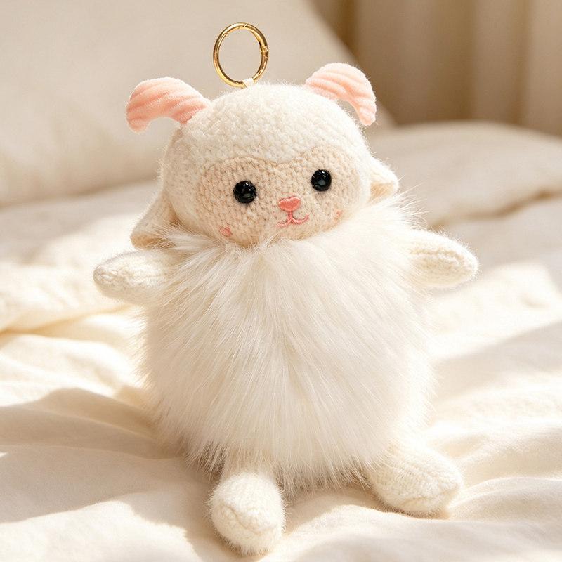 Cute Pink Pig Plush Keychain With Pp Cotton Filling For Car And Bag Decor