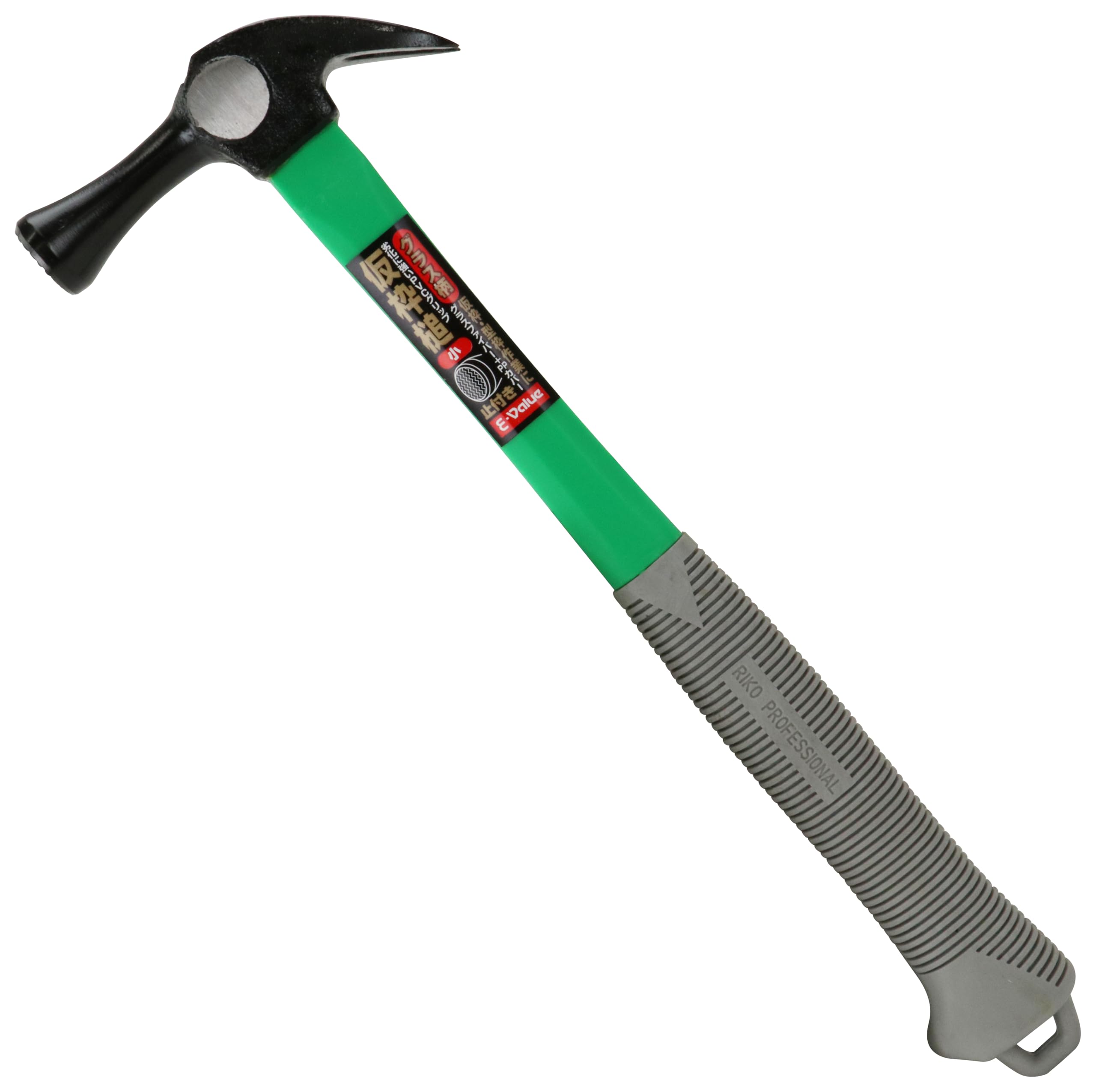 E-Value Small Glass Handle Temporary Framing Hammer with Stopper for Nailing, Pulling, and Framing