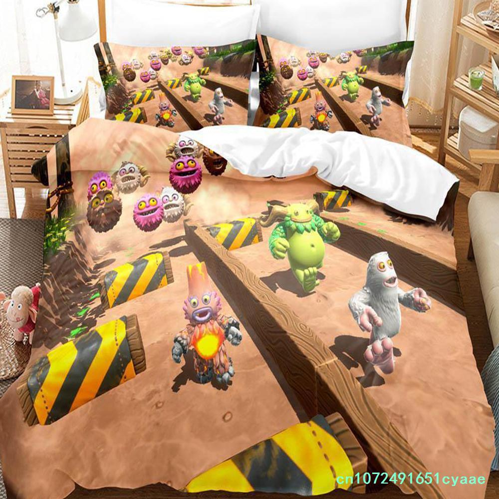 Spiel My Singing Monsters Bettwäsche-Set Einzelbett Twin Full Queen King Size Bettwäsche-Set Erwachsener Kinderzimmer Bettbezug-Sets Heimtextilien
